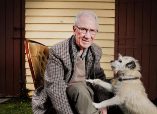 Dr Hugh Wirth with dog