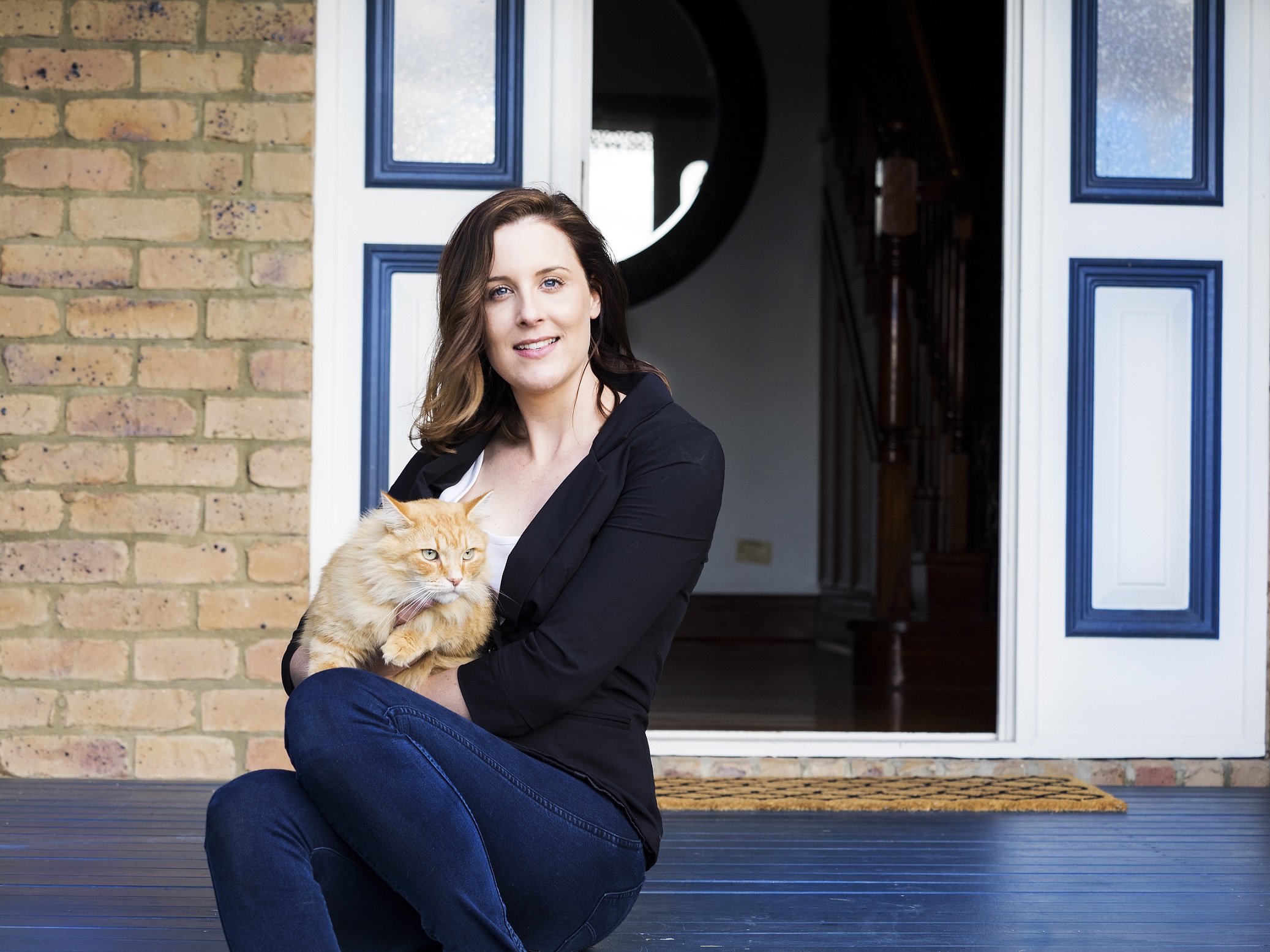 Dr Jackie Campbell with cat
