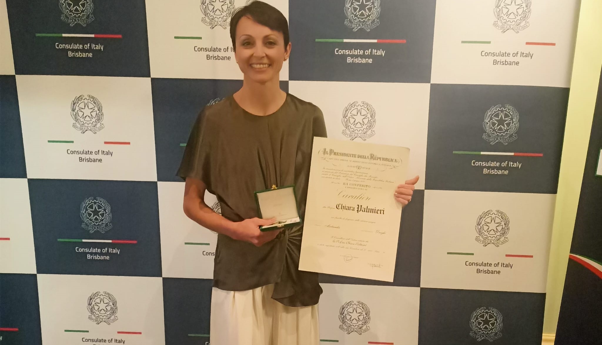 Chiara Palmieri with award
