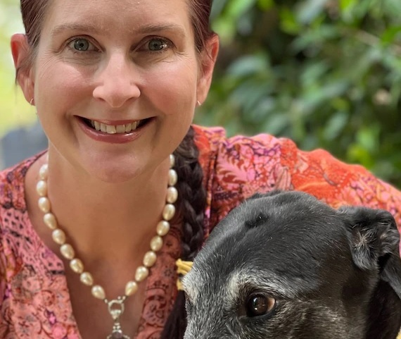 Dr Rachel Allavena with a dog