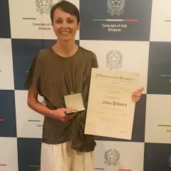 Chiara Palmieri with her award